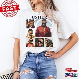 Usher Tshirtusher Concertpast Present Futureusher Tourusher World Tour Shirt